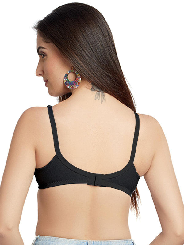 Lovable Black Non Padded Non Wired Full Coverage Bra CLASSIC - Black-Lovable India