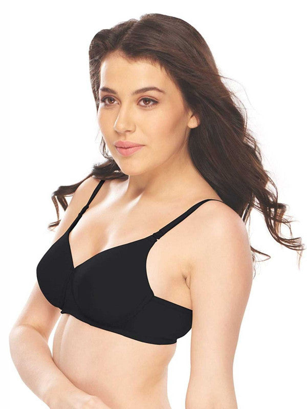 Lovable Black Padded Non Wired Full Coverage Bra - CONFI-47