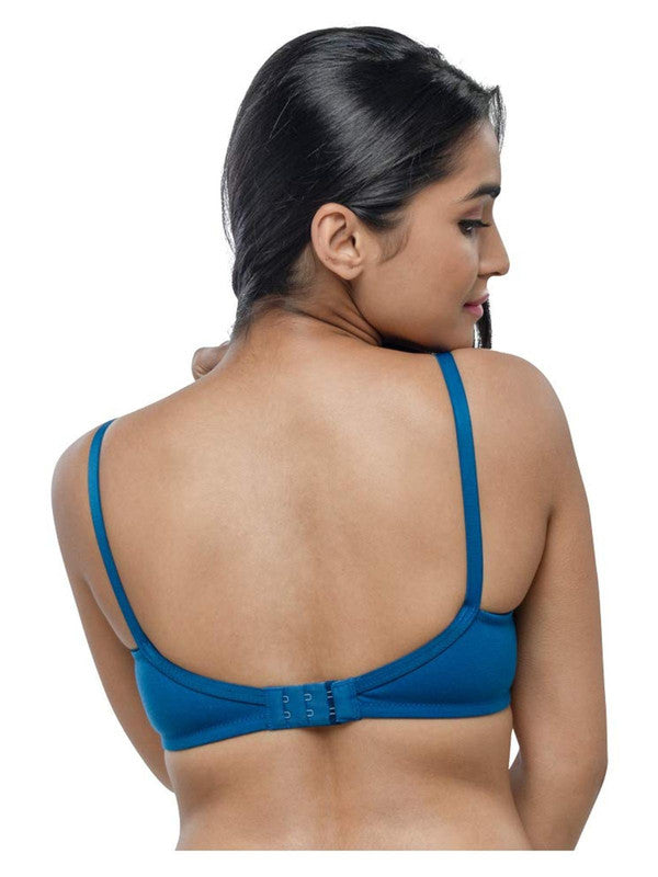 Lovable Ink Blue Non Padded Non Wired Full Coverage Bra Contours_Ink Blue-Lovable India