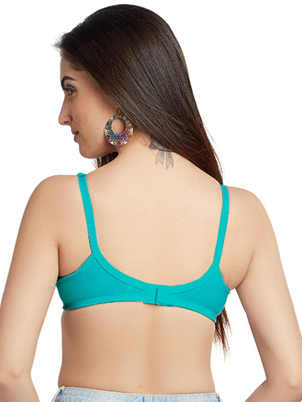 Lovable Electric Blue Non Padded Non Wired Full Coverage Bra CLASSIC - E. BLUE-Lovable India
