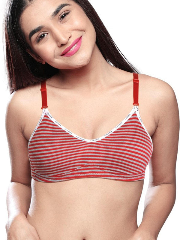 Lovable Red-Grey Non Padded Non Wired Full Coverage Bra NEXA 1_Red-Grey