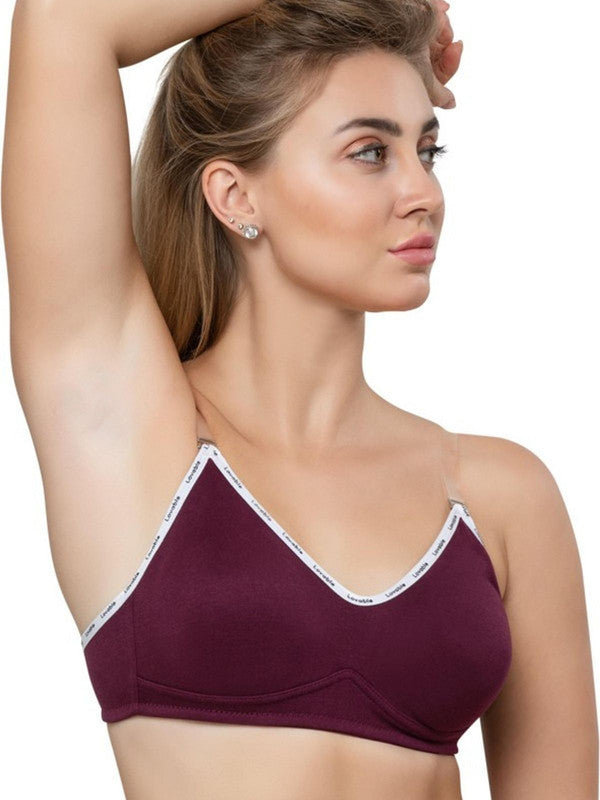 Lovable Wine Non Padded Non Wired Full Coverage Bra NEXA 5_Wine-Lovable India
