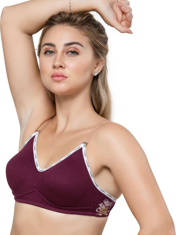 Lovable Wine Non Padded Non Wired Full Coverage Bra NEXA 5_Wine-Lovable India
