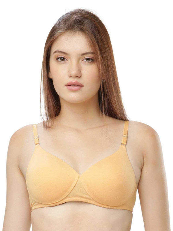 Lovable Yellow Padded Non Wired Full Coverage Bra - CONFI-52-Lovable India