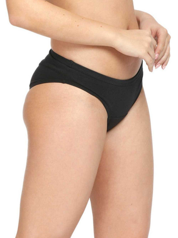Women Black Solid Premium Panty - PREMIUMPANTIES-Black-Lovable India