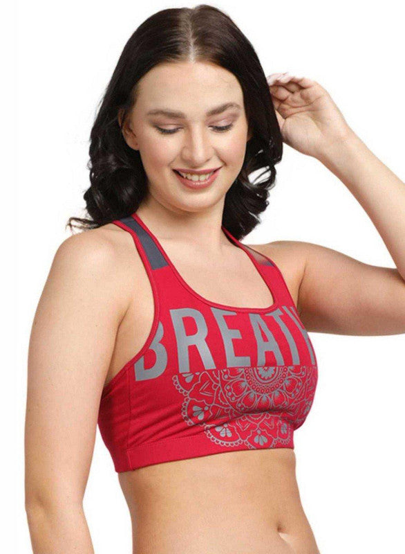 Lovable Fushcia Padded Non Wired Full Coverage Bra MANTRA PRINT-Fuchsia-Lovable India