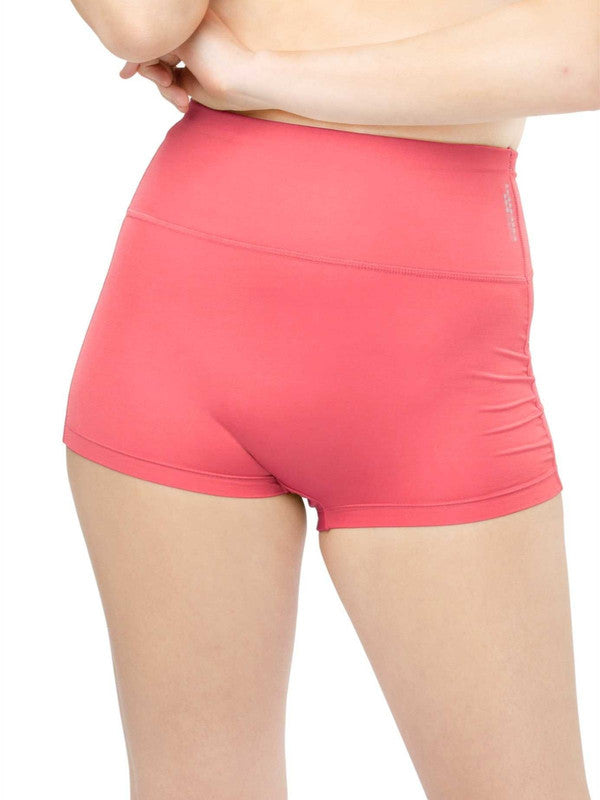 Women Coral Pink Solid Boy Shorts Panty - - Shaper Panties for Women | Lovable India