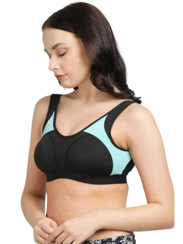 Lovable BLACK-NEO MINT Padded Non Wired Full Coverage Bra L3516-XC_BLACK-NEO MINT-Lovable India