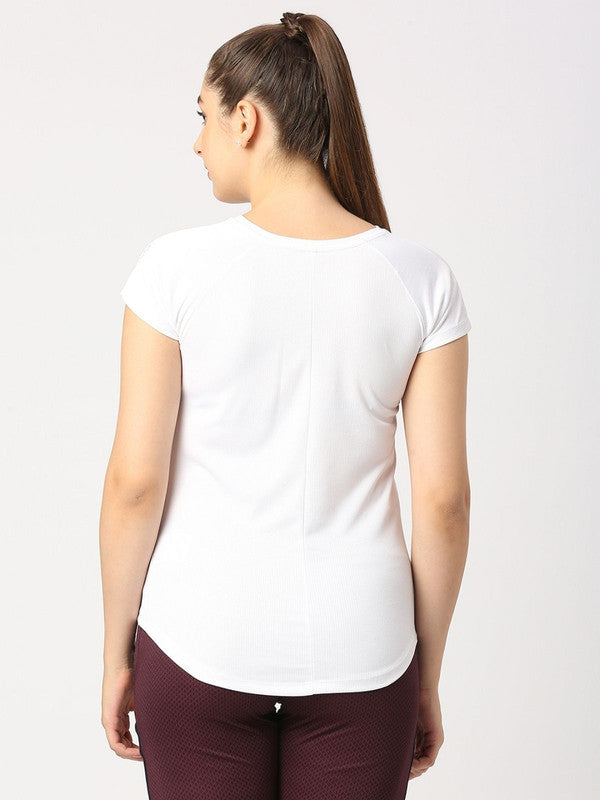 Women White Solid Top - Adventure Tee Mk-WH