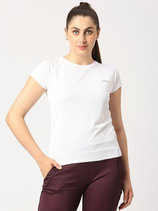 Women White Solid Top - Adventure Tee Mk-WH