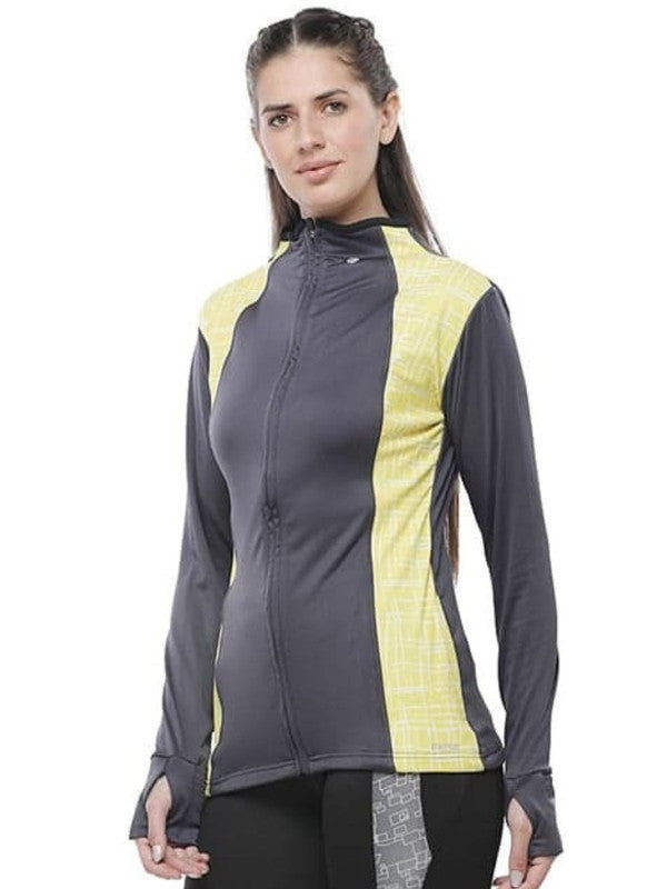 Women Steel Grey Slim Fit Solid Jacket - DRI SENCE JACKET-SG-NY