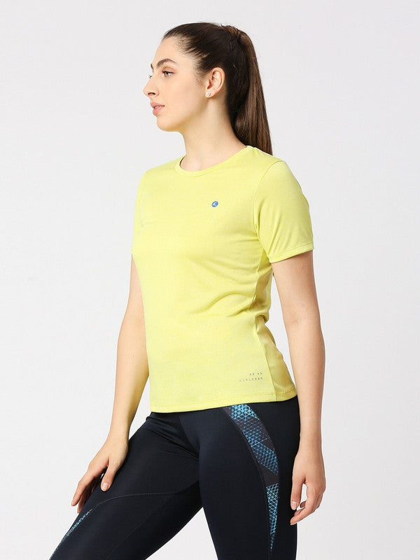 Women Neon Yellow Solid Top - Fly-BY-IF-TL