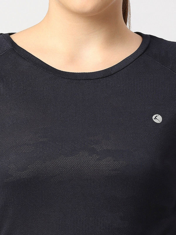 Women Navy Blue Solid Top - Inner Flow-NB